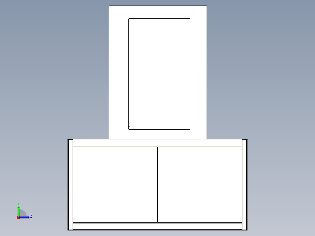交剪式升降机左视图