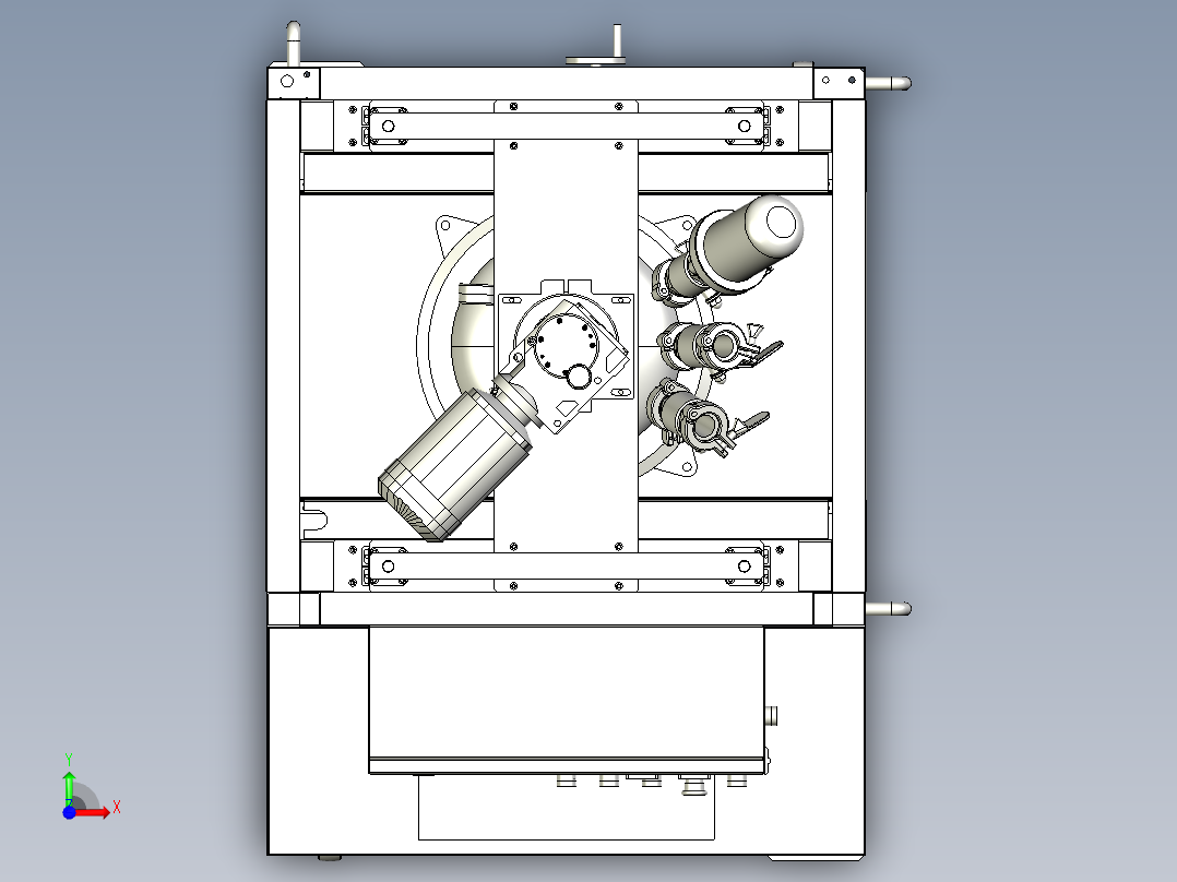 真空搅拌发生器升降设备前视图