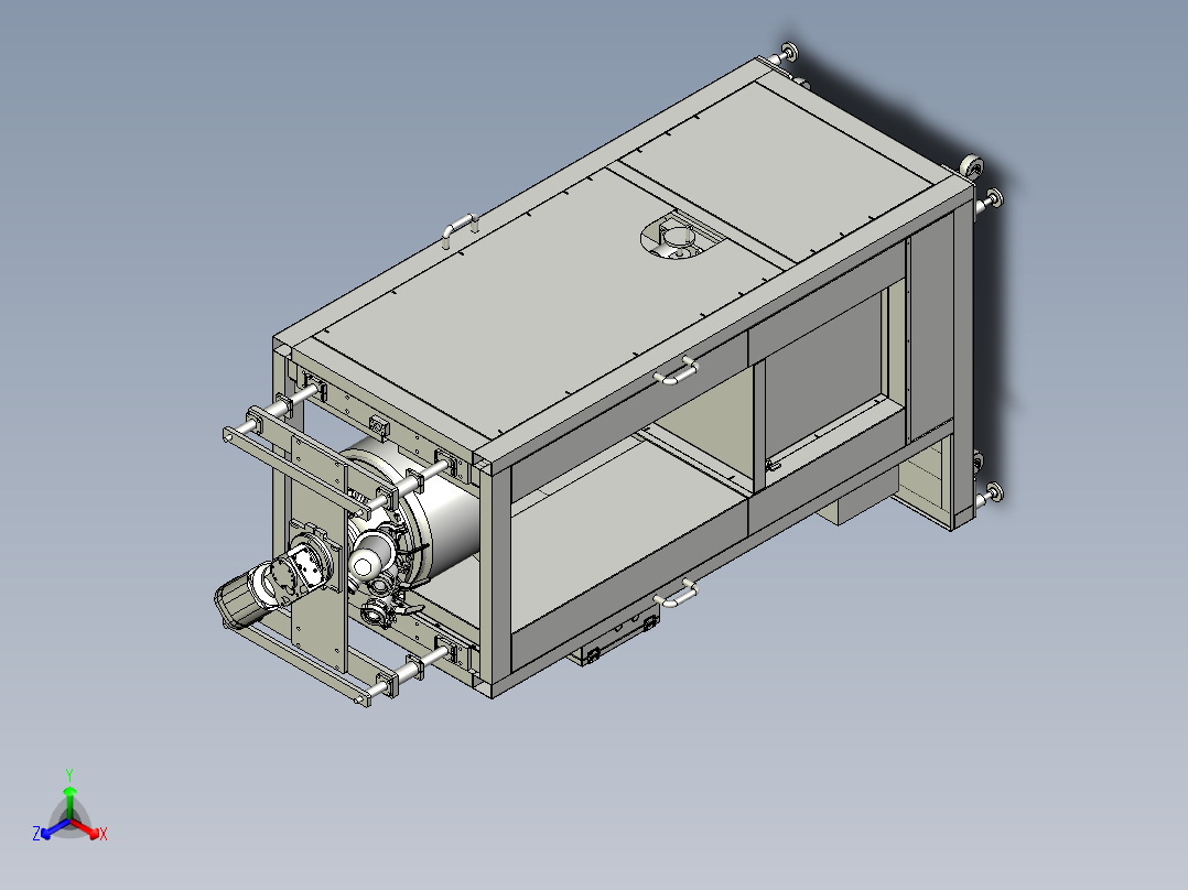 真空搅拌发生器升降设备正等轴测图