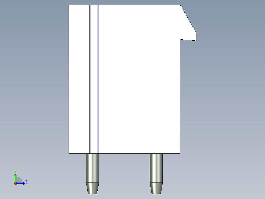 A0003059-DS1073-01 (或 5566) MiniFit 垂直印刷电路板插座左视图