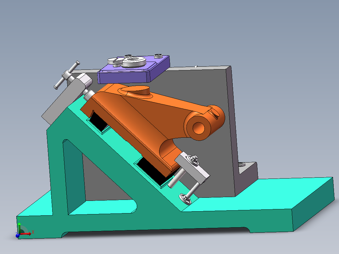 尾座体（支架B）加工工艺及钻斜面φ14孔夹具设计【含三维solidworks】