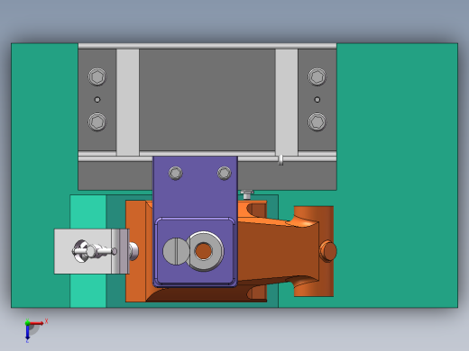 尾座体（支架B）加工工艺及钻斜面φ14孔夹具设计【含三维solidworks】俯视缩略图