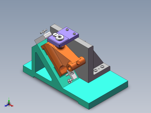 尾座体（支架B）加工工艺及钻斜面φ14孔夹具设计【含三维solidworks】正等轴测缩略图