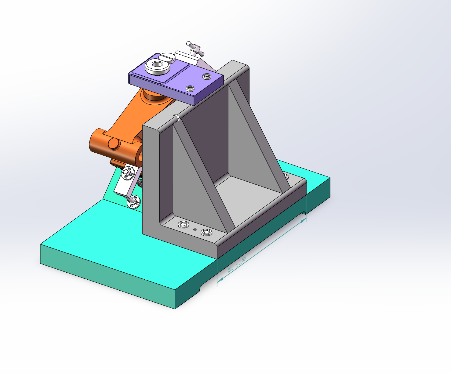 尾座体（支架B）加工工艺及钻斜面φ14孔夹具设计【含三维solidworks】