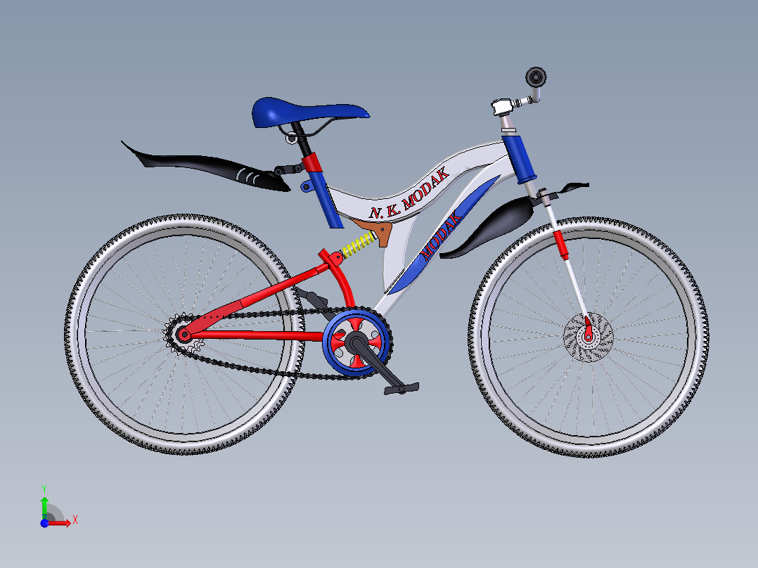 山地减震自行车