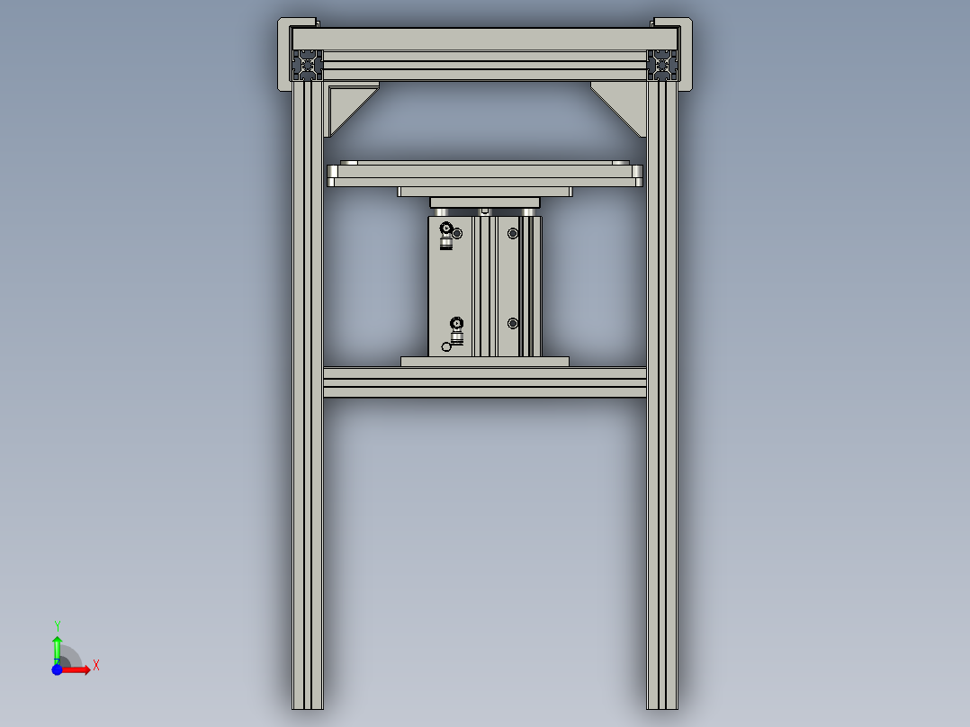 钢化玻璃贴合保压治具前视图