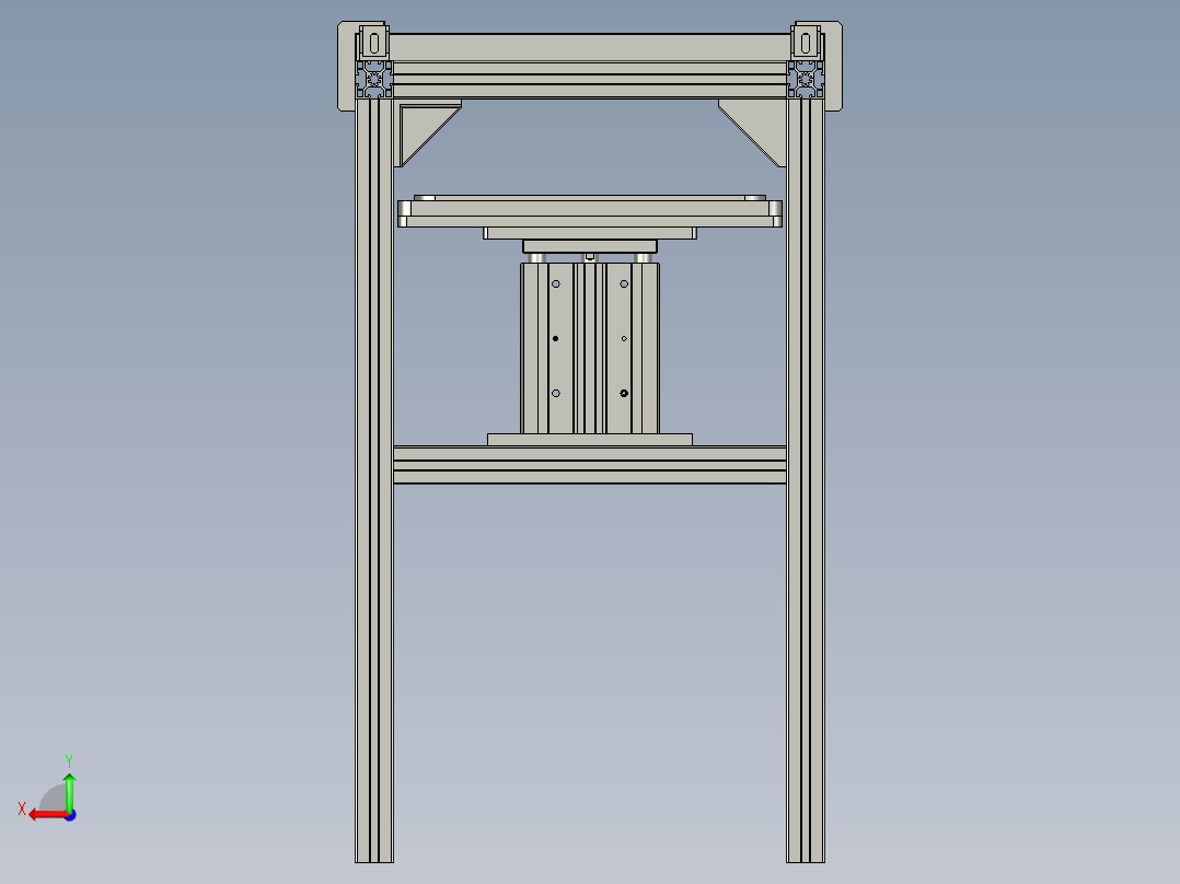 钢化玻璃贴合保压治具后视图