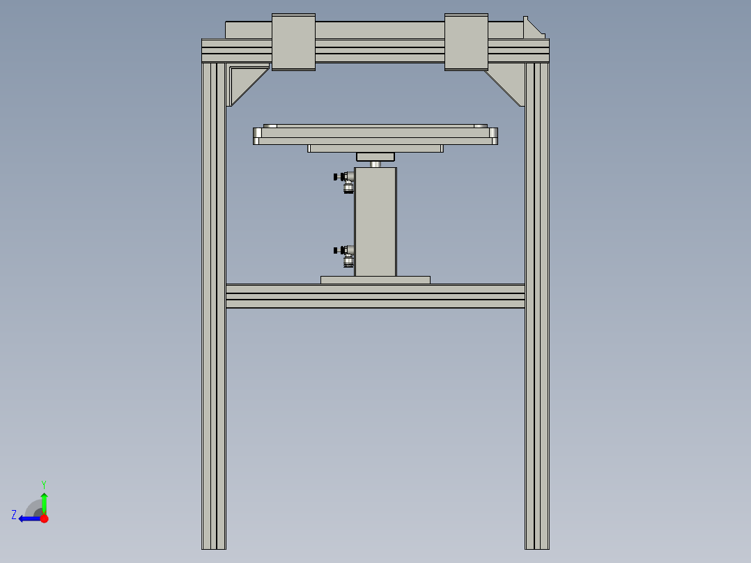 钢化玻璃贴合保压治具右视图