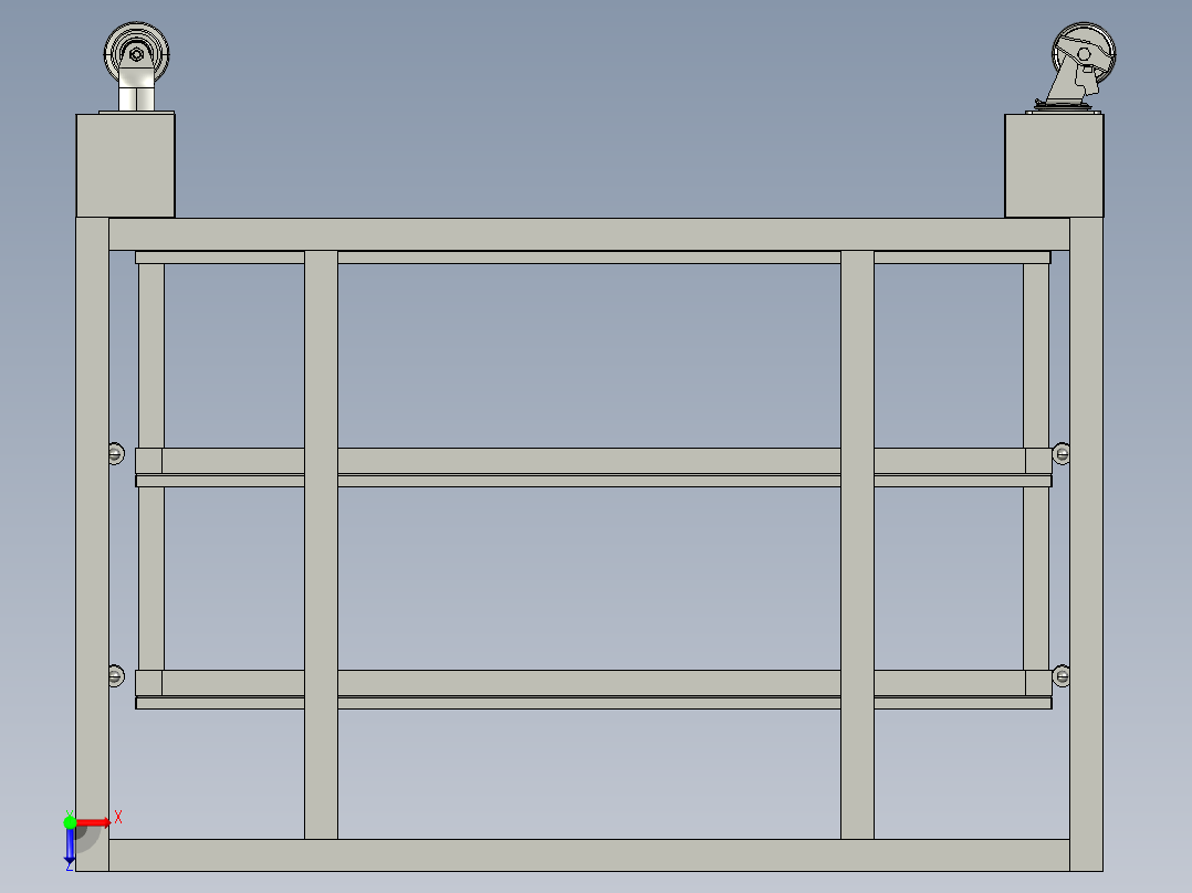 1-可翻转运输转运车俯视图