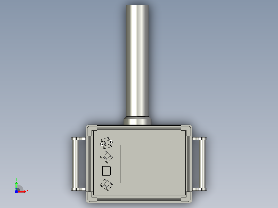 旋转a悬臂箱胶管前视图