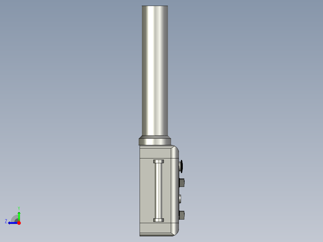旋转a悬臂箱胶管右视图