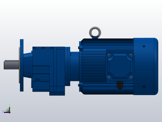 RF27法兰轴伸式安装斜齿轮减速机RF27-Y0.55-4P-80-M1-0°-Φ140右视缩略图