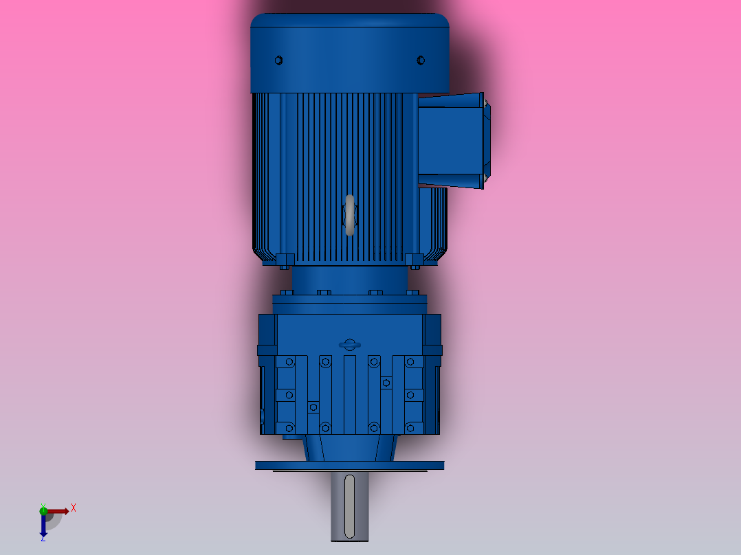 RF147法兰轴伸式安装斜齿轮减速机RF147-Y75-4P-280S-M1-0°-Φ550俯视图