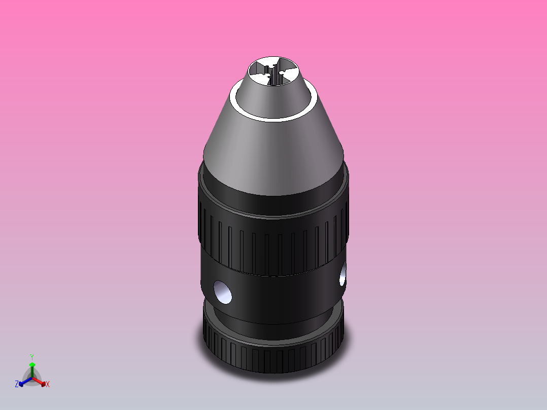 自紧式钻夹头重型[J0110H-A]正等轴测图