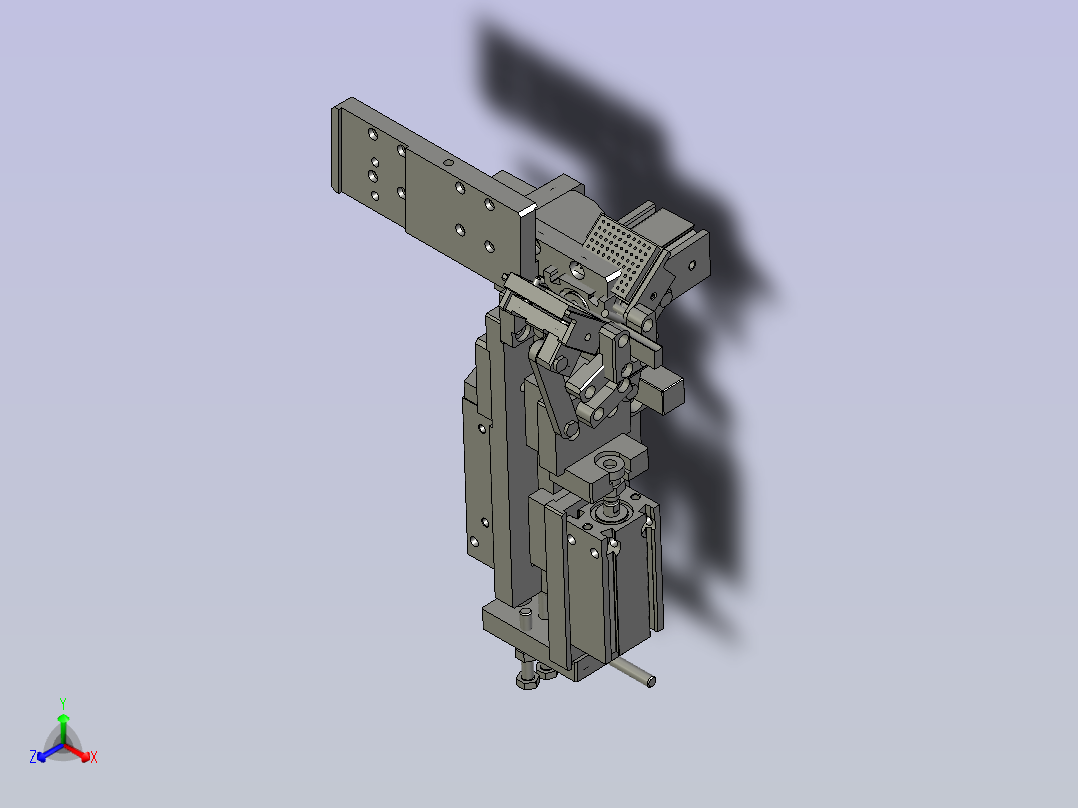 数据线标签加工生产线设备设计-夹爪-V1主视图