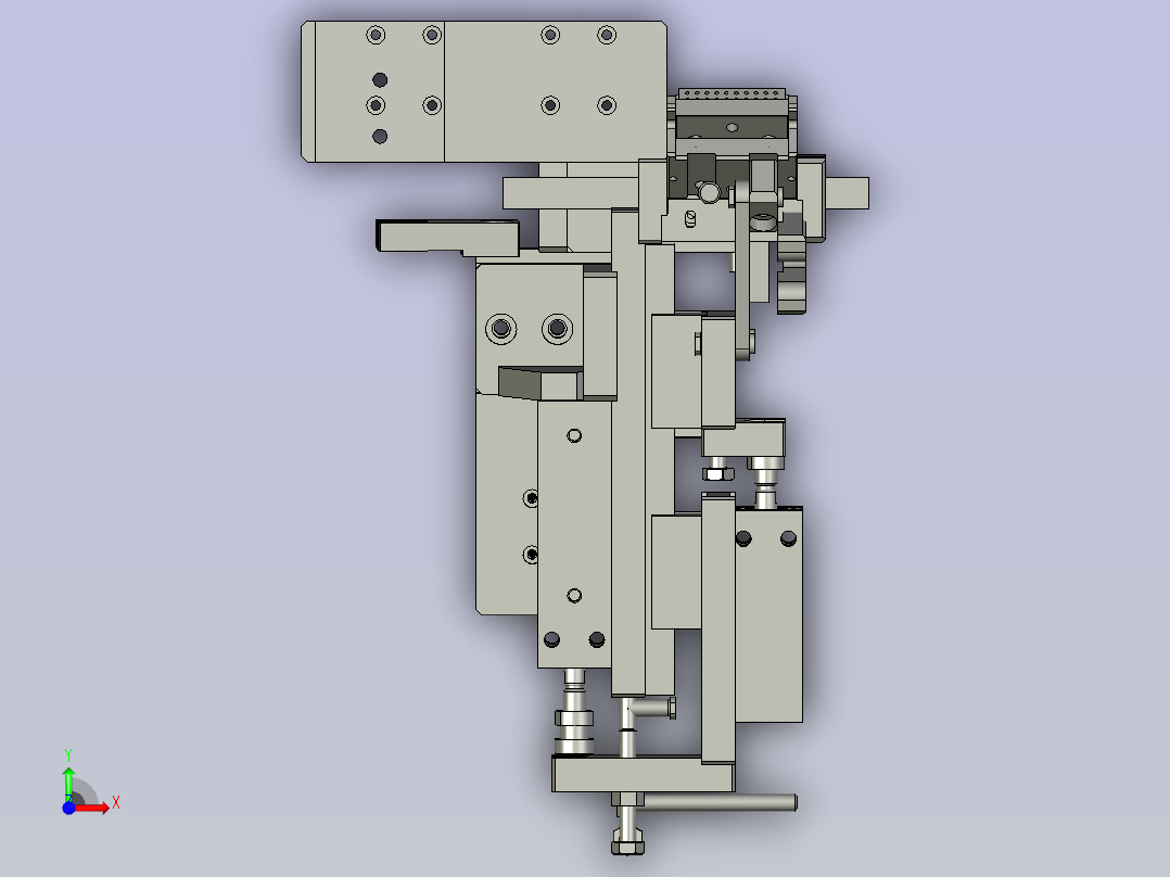 数据线标签加工生产线设备设计-夹爪-V1前视图