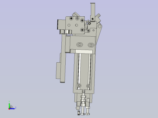 数据线标签加工生产线设备设计-夹爪-V1左视缩略图