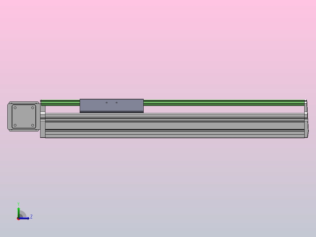 DMB135-RTCM同步带模组直线滑台（电机右折）[DMB135-L90S300-CU57-C2U-RTCM]左视图