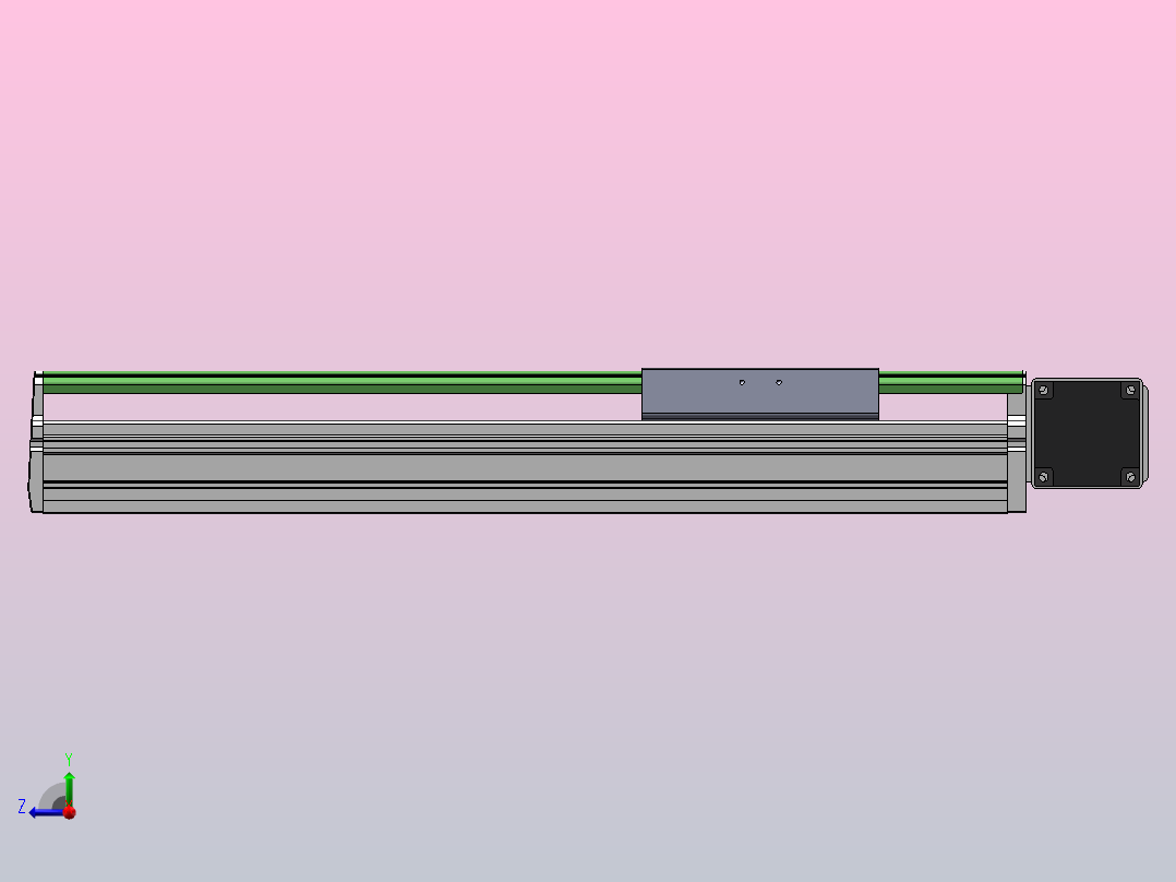 DMB135-RTCM同步带模组直线滑台（电机右折）[DMB135-L90S300-CU57-C2U-RTCM]右视图
