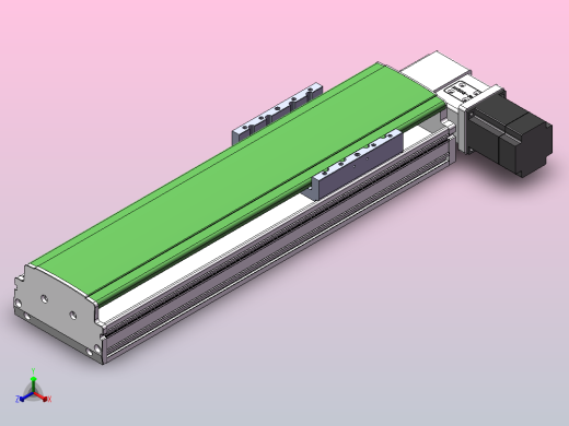 DMB135-RTCM同步带模组直线滑台（电机右折）[DMB135-L90S300-CU57-C2U-RTCM]正等轴测缩略图