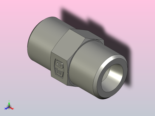 EO标准液压接头 Union G08SCFX(1)正等轴测缩略图