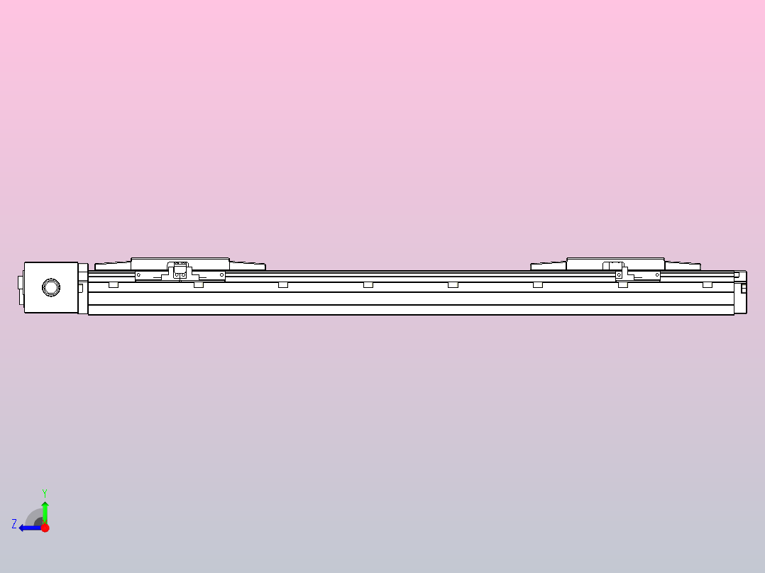 皮带直线轴双滑块型TPA-GCBS-120-P70-L150-DR-M20-N3右视图