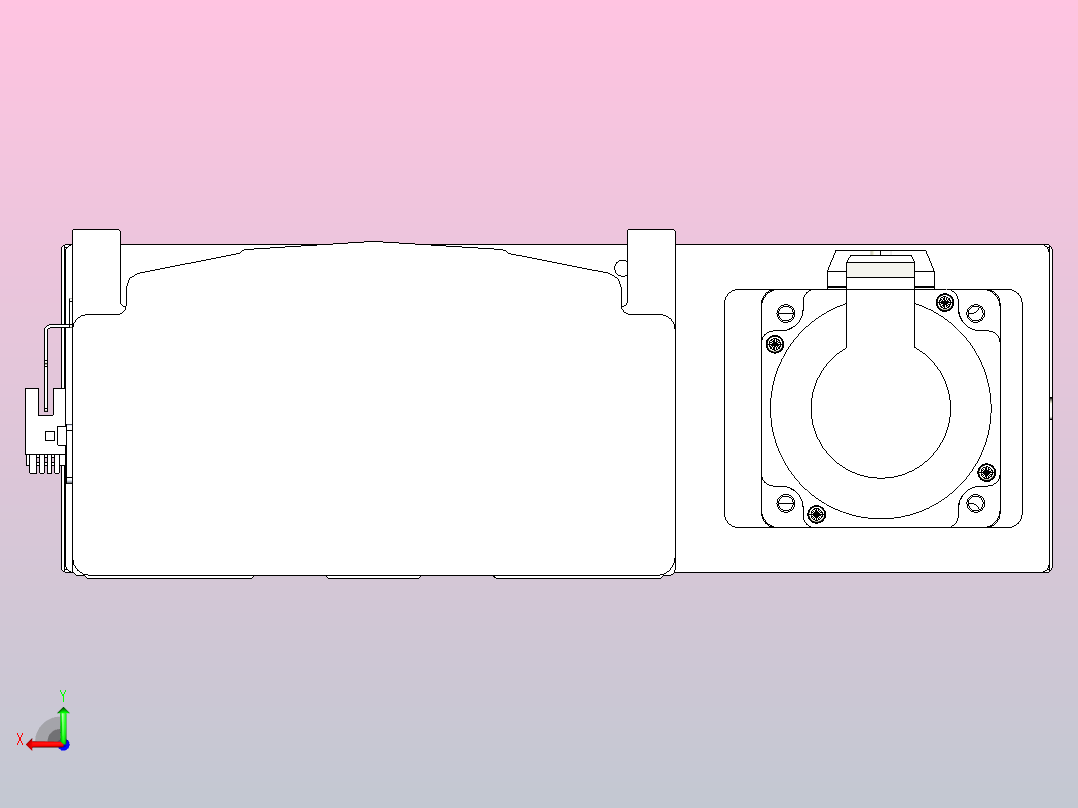 日规模组半封闭丝杆TPA-HNR-202D-2510C-L1200-ML-Y-P75-N3后视图