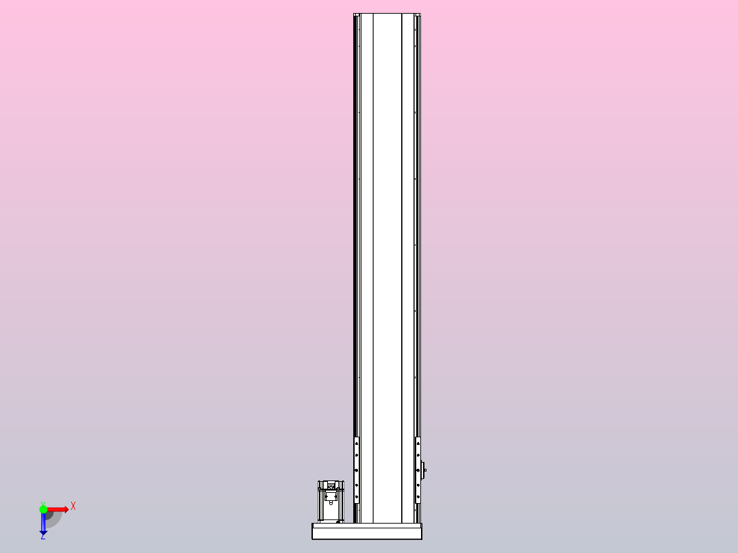 日规模组半封闭丝杆TPA-HNR-202D-2510C-L1200-ML-Y-P75-N3俯视图