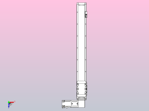 机器人皮带驱动直线轴TPA-GCB-80-P60-L600-DR-M20-N3俯视缩略图