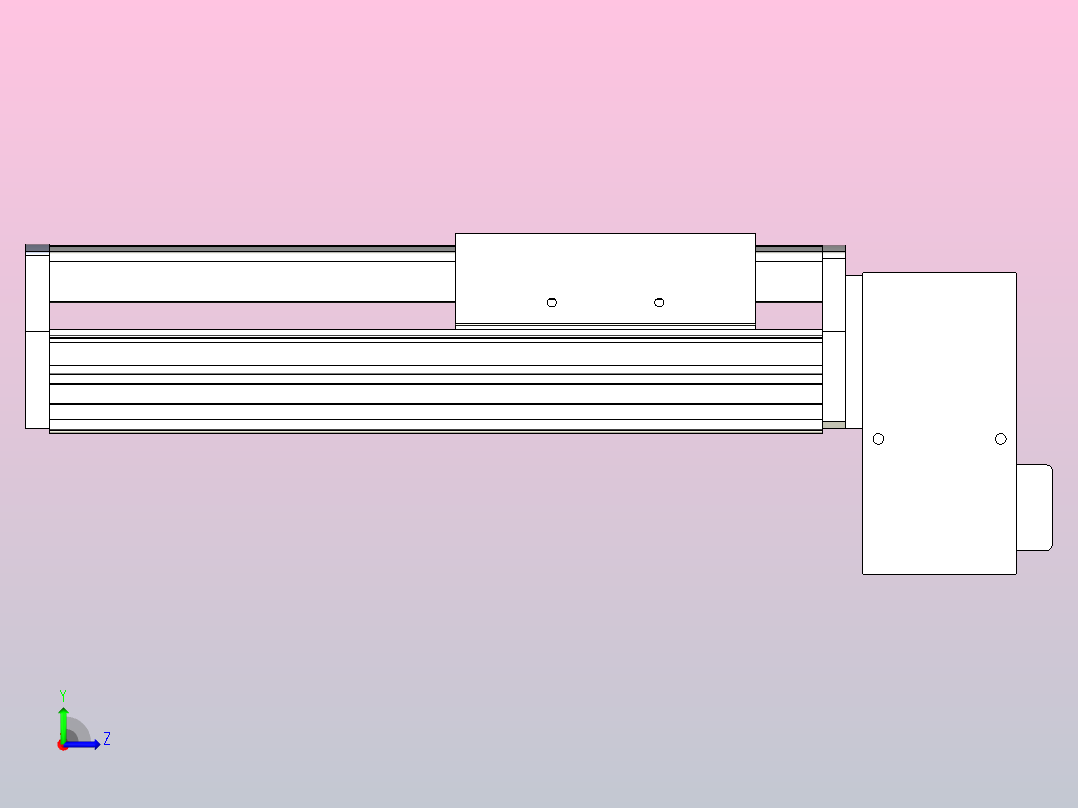 MTB14M标准皮带滑台[MTB14M-100-LD-P20-C3]左视图