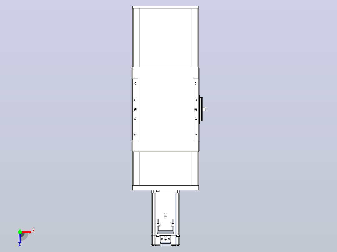滚珠丝杠直线轴带导轨全封闭TPA-HCR-140D-2010C-L100-M-C-P40-N3俯视图