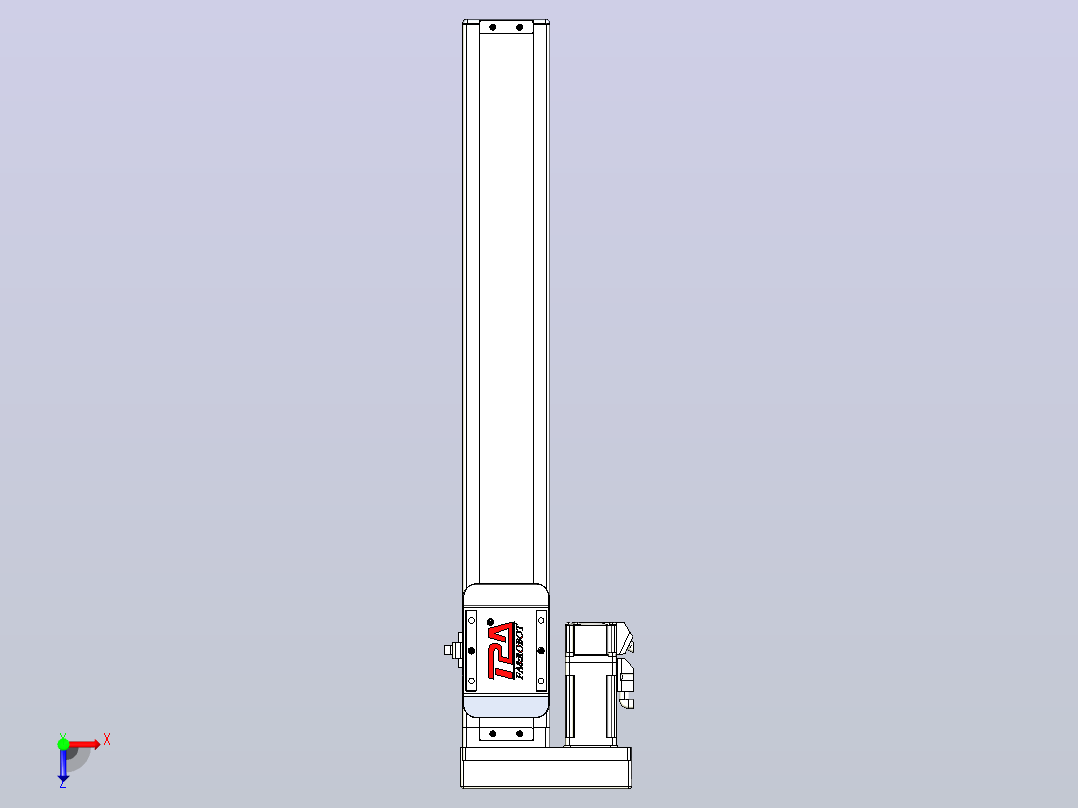 滚珠丝杠直线轴带导轨全封闭TPA-HCR-65S-1610C-L400-MR-Y-P10-N3俯视图