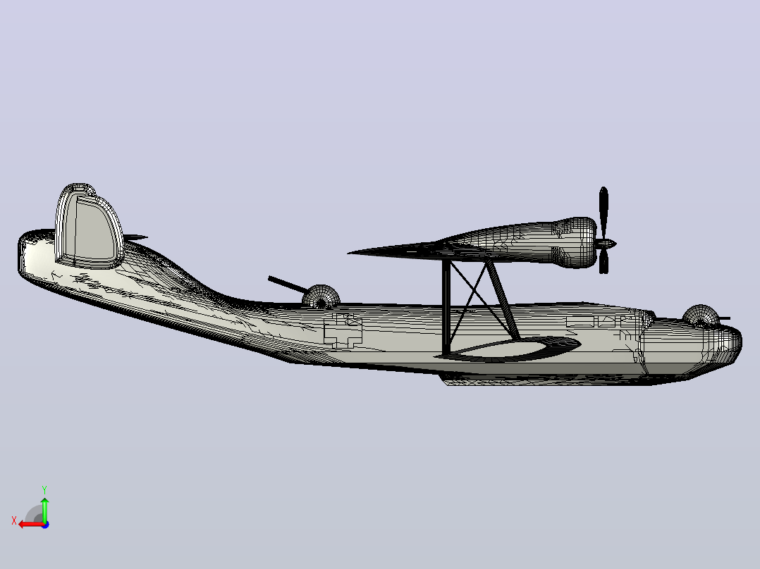 Dornier Do 24飞机后视图