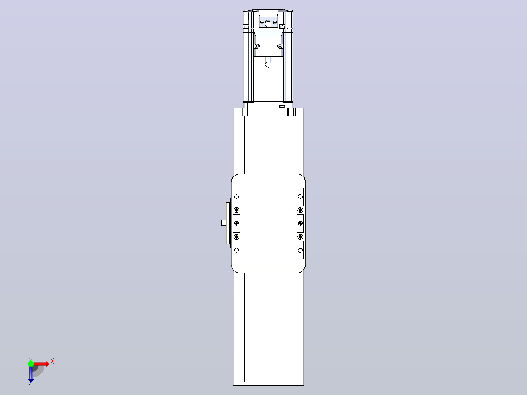 滚珠丝杠直线轴带导轨全封闭TPA-HCR-85D-1610C-L100-M-C-P20-N3俯视图