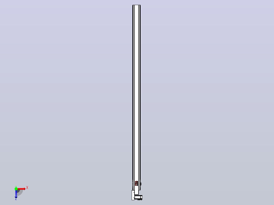 皮带直线轴半封闭可选导轨TPA-HNB-120D-110-L2550-ML-C-P40-N3俯视图