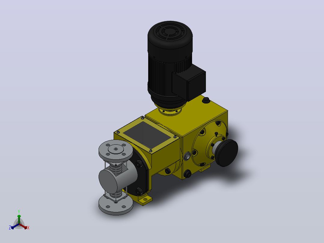 ZRJ1型柱塞式计量泵[ZRJ1-0.1-10]正等轴测图