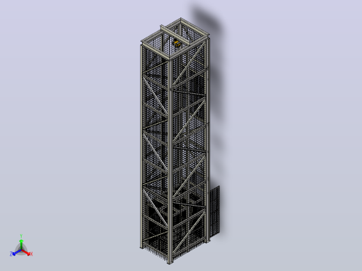 载货电梯货运电梯结构3D图纸 STEP IGS格式