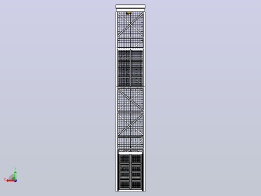 载货电梯货运电梯结构3D图纸 STEP IGS格式后视缩略图