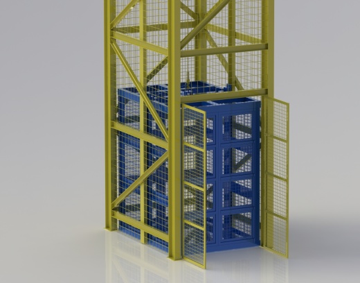 载货电梯货运电梯结构3D图纸 STEP IGS格式缩略图