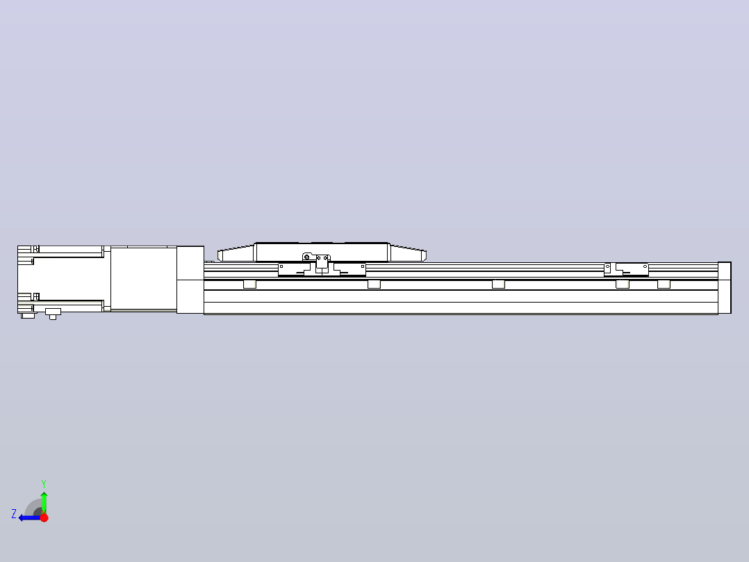 滚珠丝杠直线轴内置导轨TPA-GCR-170-2510C-L350-M-M75-N3右视图