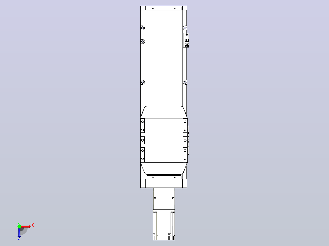 滚珠丝杠直线轴内置导轨TPA-GCR-170-2510C-L350-M-M75-N3俯视图