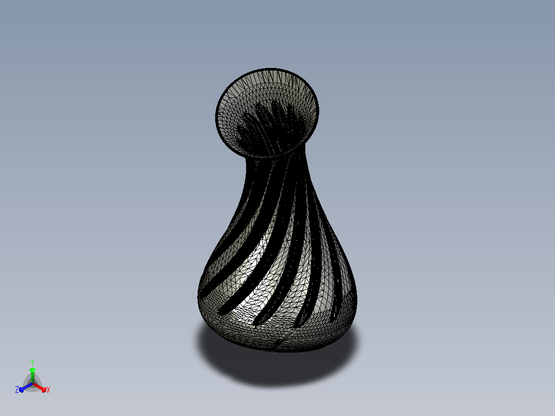 花瓶正等轴测图