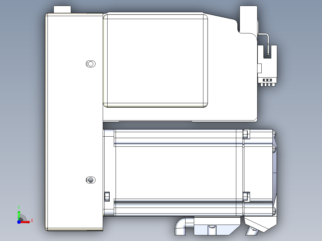 皮带直线轴半封闭可选导轨TPA-HNB-140D-120-L2950-LP-C-P40-N3前视图