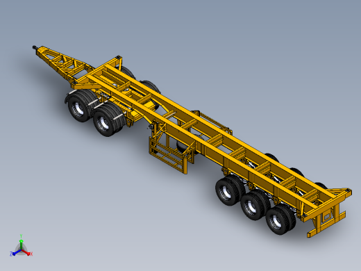 Dolly Truck半挂牵引底盘车正等轴测缩略图