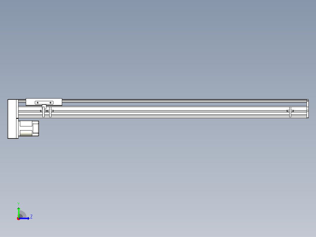 MTH14标准螺杆滑台[MTH14-L#-900-BM-P20-C3]左视图