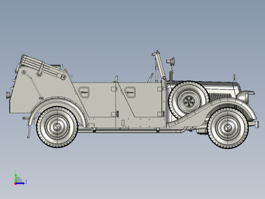 老爷车3D模型左视缩略图