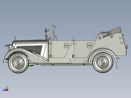 老爷车3D模型右视缩略图