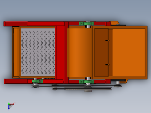 2款花生去壳机设计SolidWorks 3d图+cad 2D+说明花生脱壳机3d模型俯视缩略图
