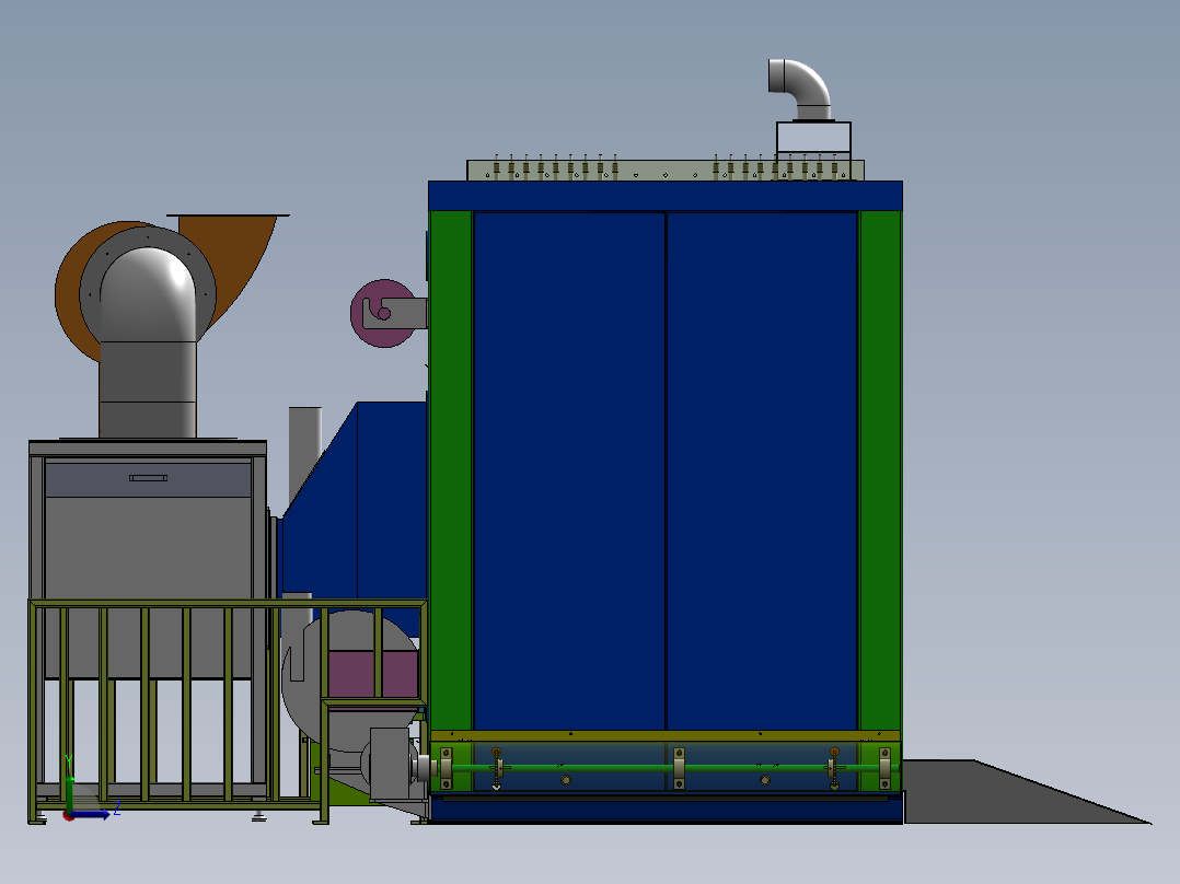01月-A30车门密封条烤箱（sw18可编辑+工程图+bom）左视图