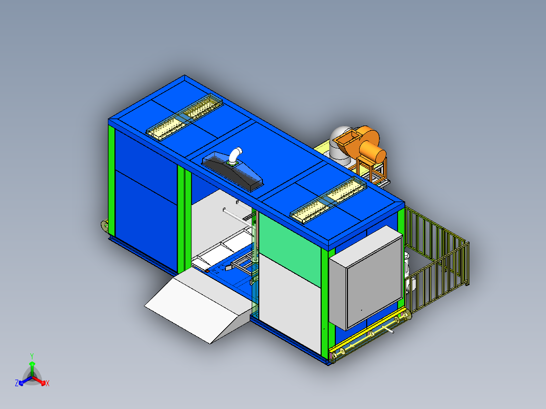01月-A30车门密封条烤箱（sw18可编辑+工程图+bom）正等轴测图